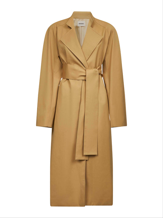 Beige cotton gabardine Lagden trench coat