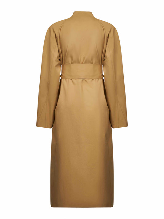 Beige cotton gabardine Lagden trench coat
