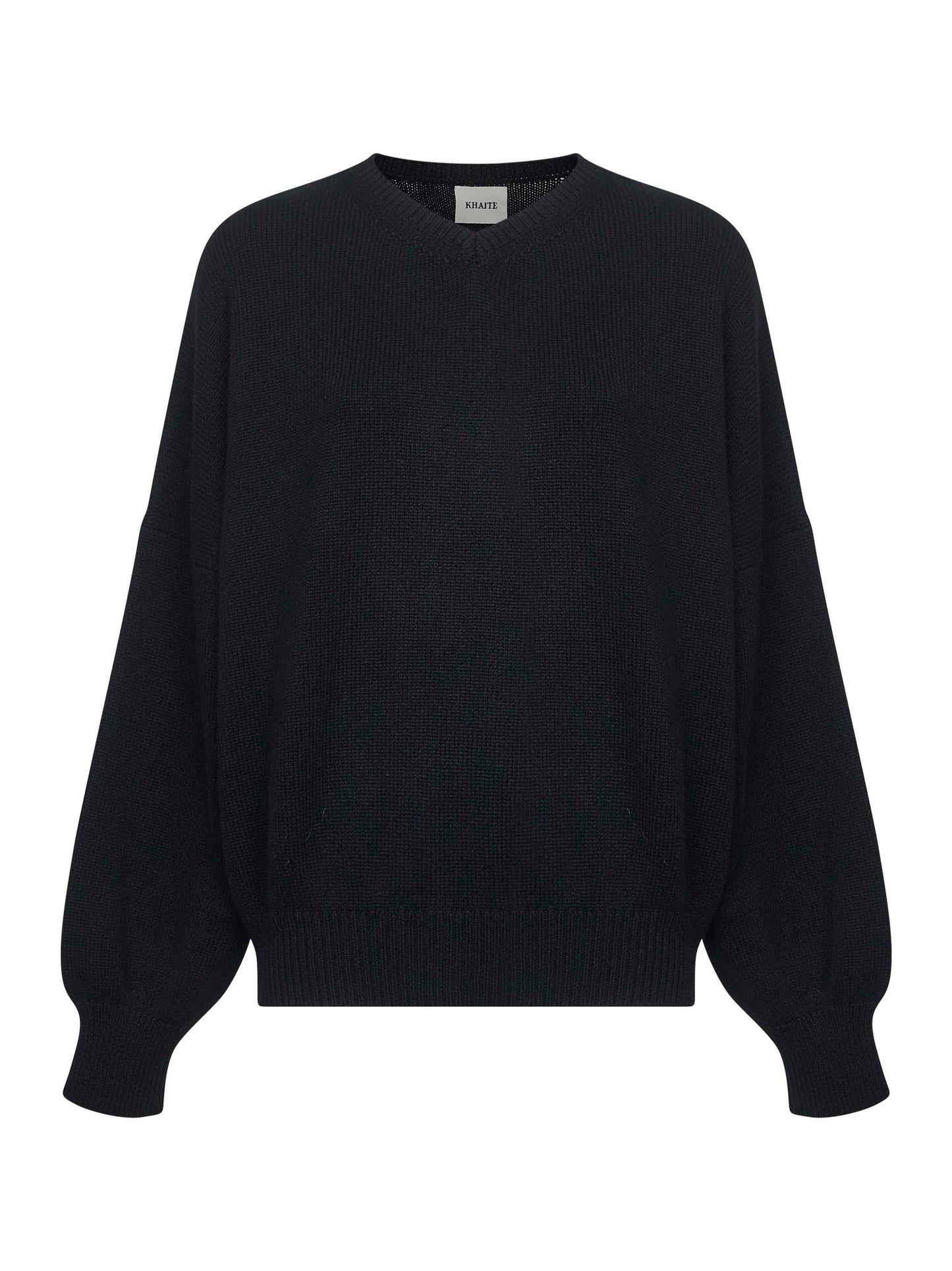 Black cashmere Wolfe sweater