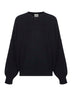 Black cashmere Wolfe sweater