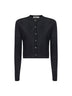 Black fine merino wool knit Brieta cardigan