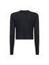 Black fine merino wool knit Brieta cardigan