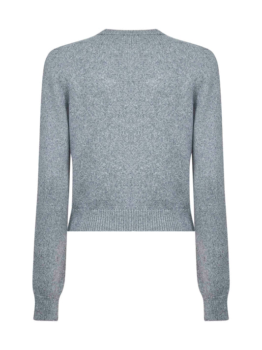 Grey cashmere knit Everheart cardigan