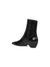 Black glazed leather Sybil ankle boots