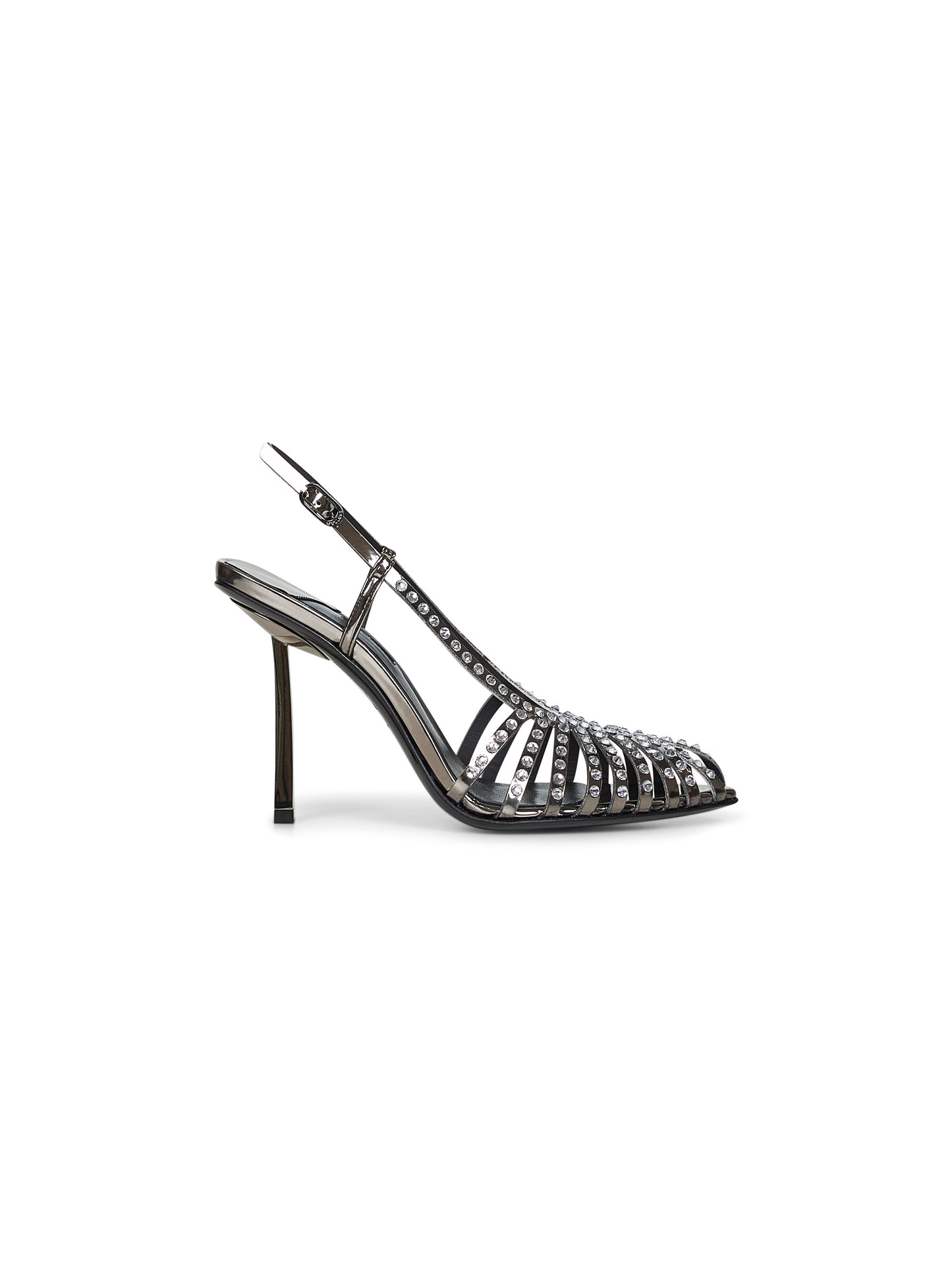 Pewter Cage Pins 100 crystal slingback