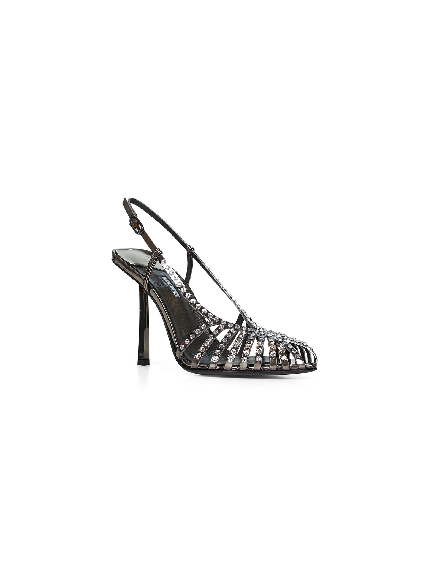 Pewter Cage Pins 100 crystal slingback