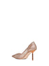 Rose gold crystal mesh Gilda 80 jeweled pumps