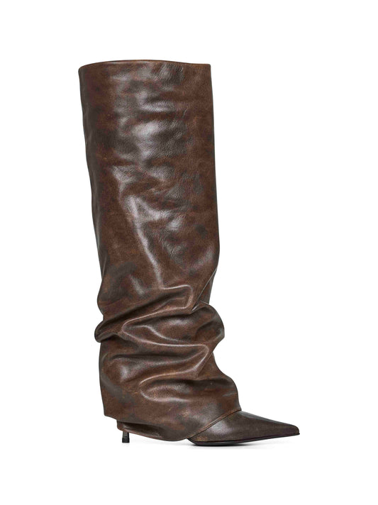 Brown leather Andy 80 mm boots