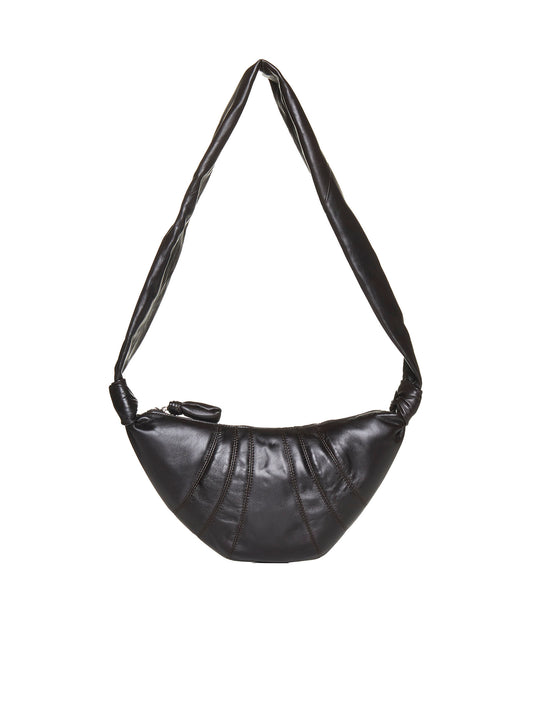 Small Croissant Shoulder Bag in Nappa Leather