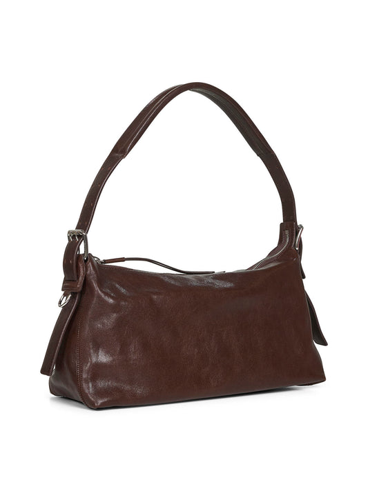 Espresso Belted Baguette shoulder bag