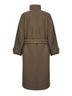 Cappotto a vestaglia in double di lana marrone