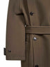 Cappotto a vestaglia in double di lana marrone