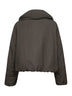Brown water-repellent puffer blouson
