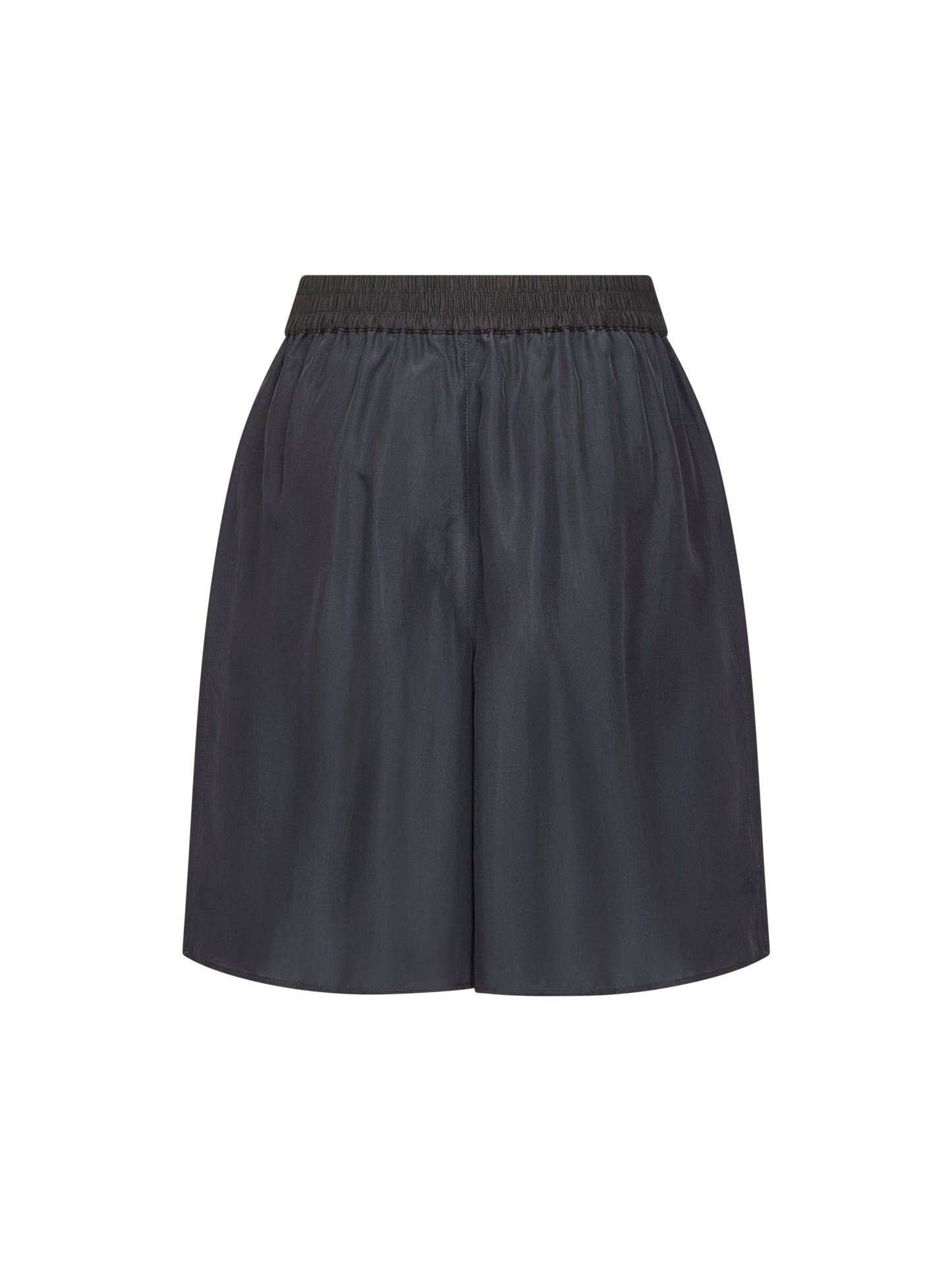 Grey silk pongee shorts