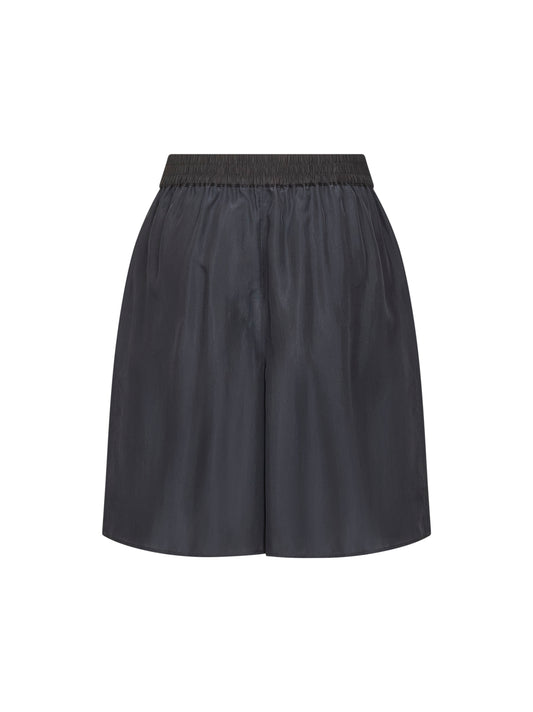 Grey silk pongee shorts