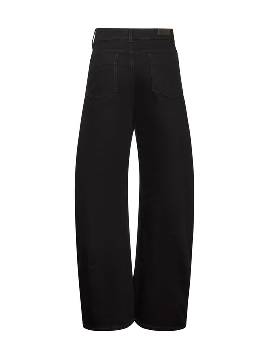 Black denim High Waisted Curved jeans