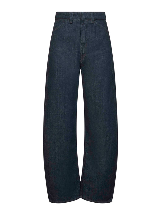 Blue denim High Waisted Curved jeans
