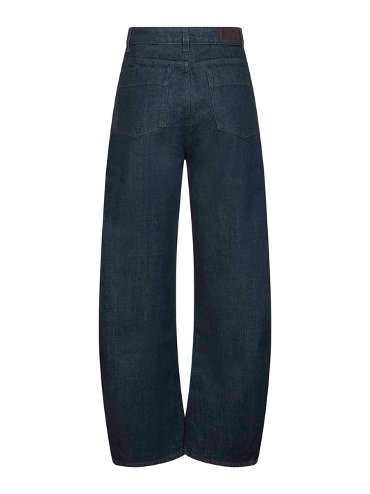 Blue denim High Waisted Curved jeans