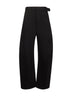 Black twill Twisted belted trousers
