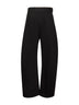 Black twill Twisted belted trousers
