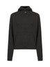 Maglia con cappuccio in misto alpaca marrone