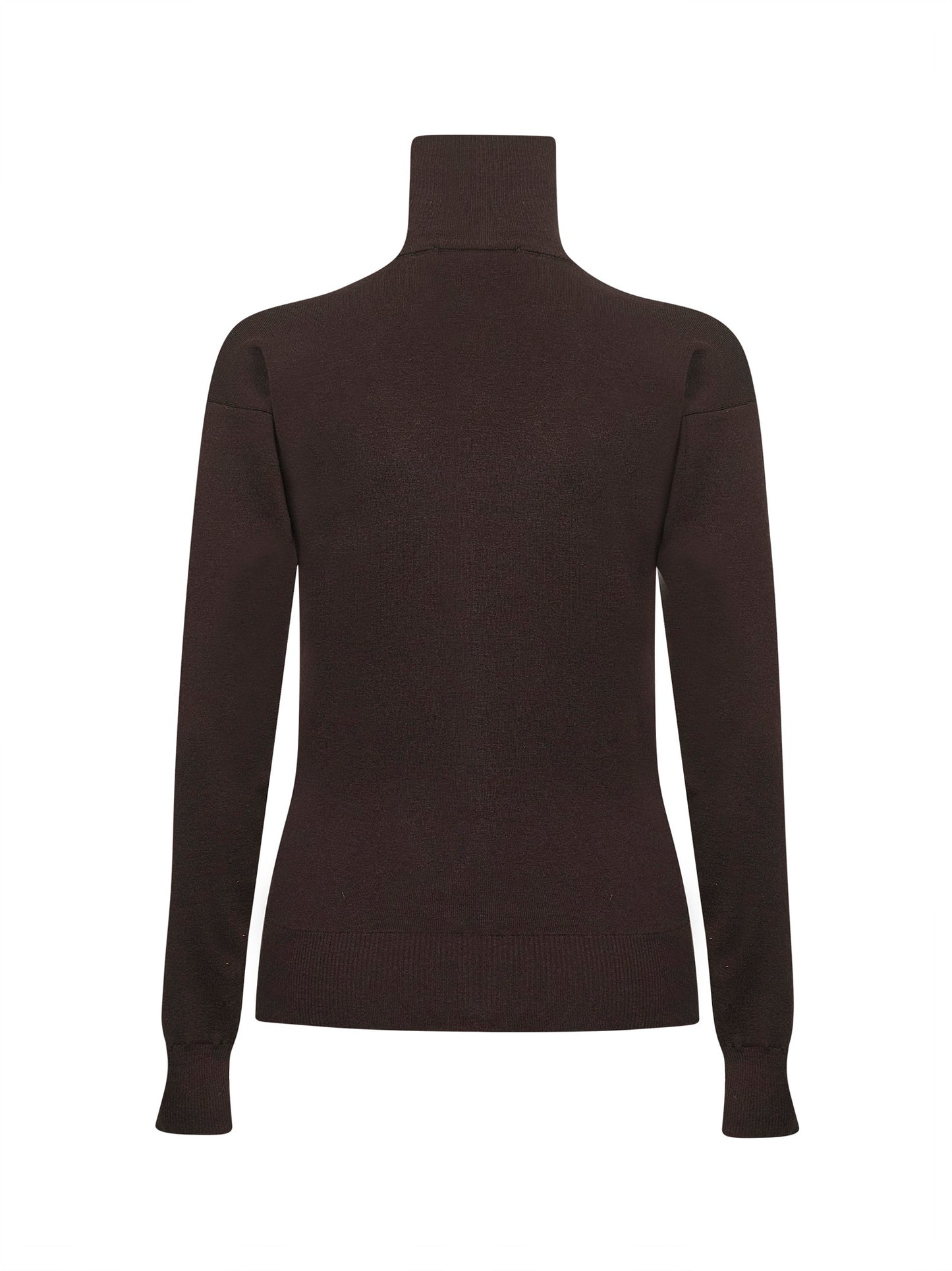 Cardigan aderente in lana mercerizzata viola