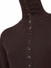 Cardigan aderente in lana mercerizzata viola