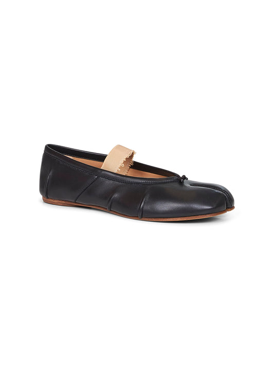 Black Tabi elastic band ballet flats