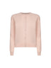 Pink virgin wool knit cardigan