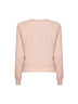 Pink virgin wool knit cardigan