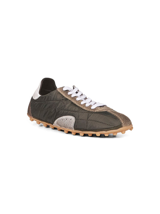 Sneakers Sprinters in nylon e pelle verde
