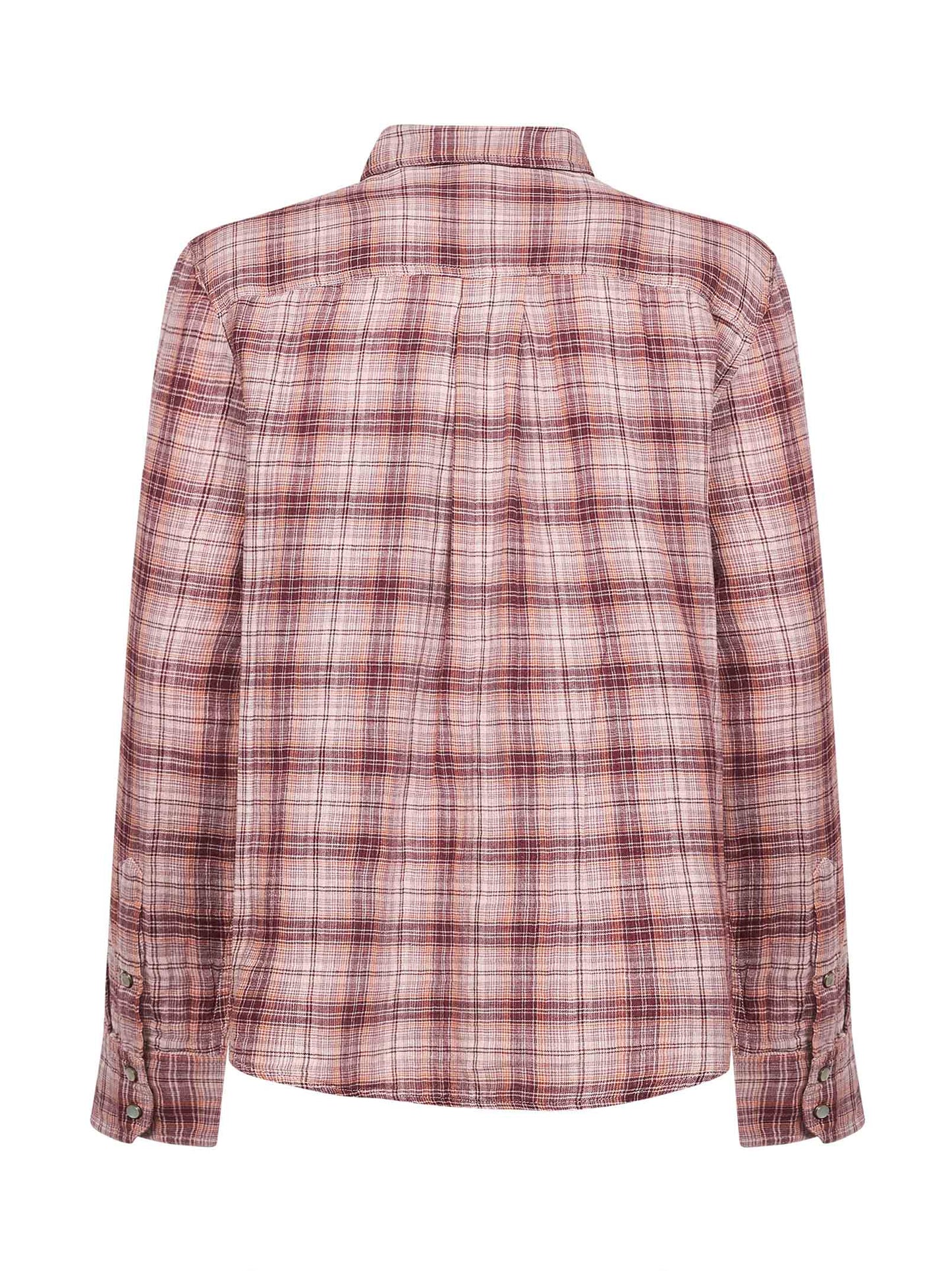 Camicia Yalisa in cotone a quadri rosa