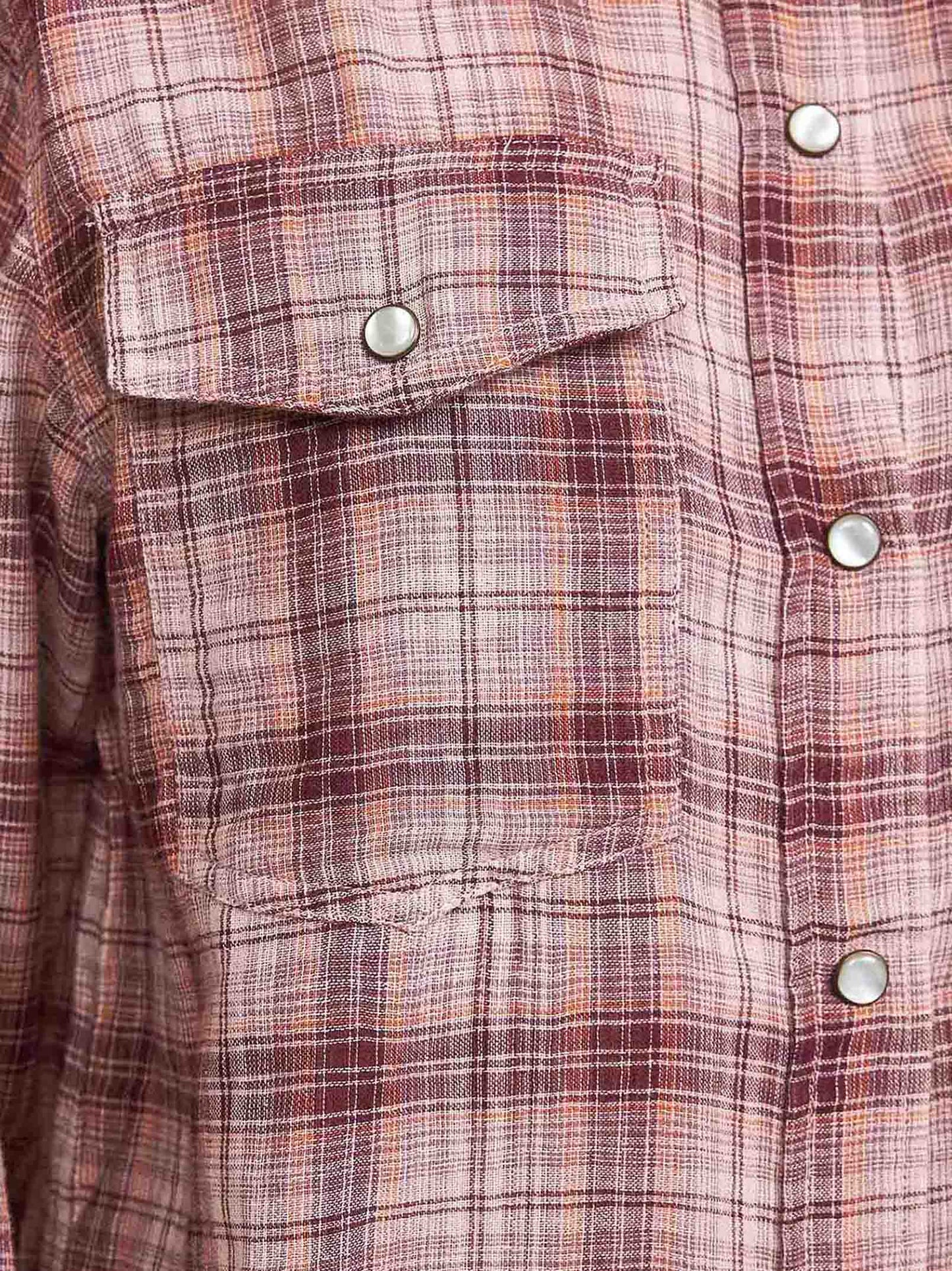 Camicia Yalisa in cotone a quadri rosa