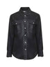 Black vintage faux leather Karima shirt