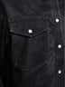Black vintage faux leather Karima shirt