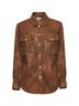 Camicia Karima in ecopelle vintage tabacco