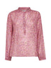 Blusa Maria in voile di cotone stampato rosa