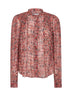 Rust printed crepe Noeline blouse