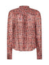 Rust printed crepe Noeline blouse