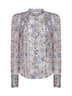Ecru printed crepe Noeline blouse