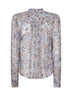 Ecru printed crepe Noeline blouse
