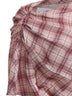 Top asimmetrico Neyela in cotone a quadri rosa