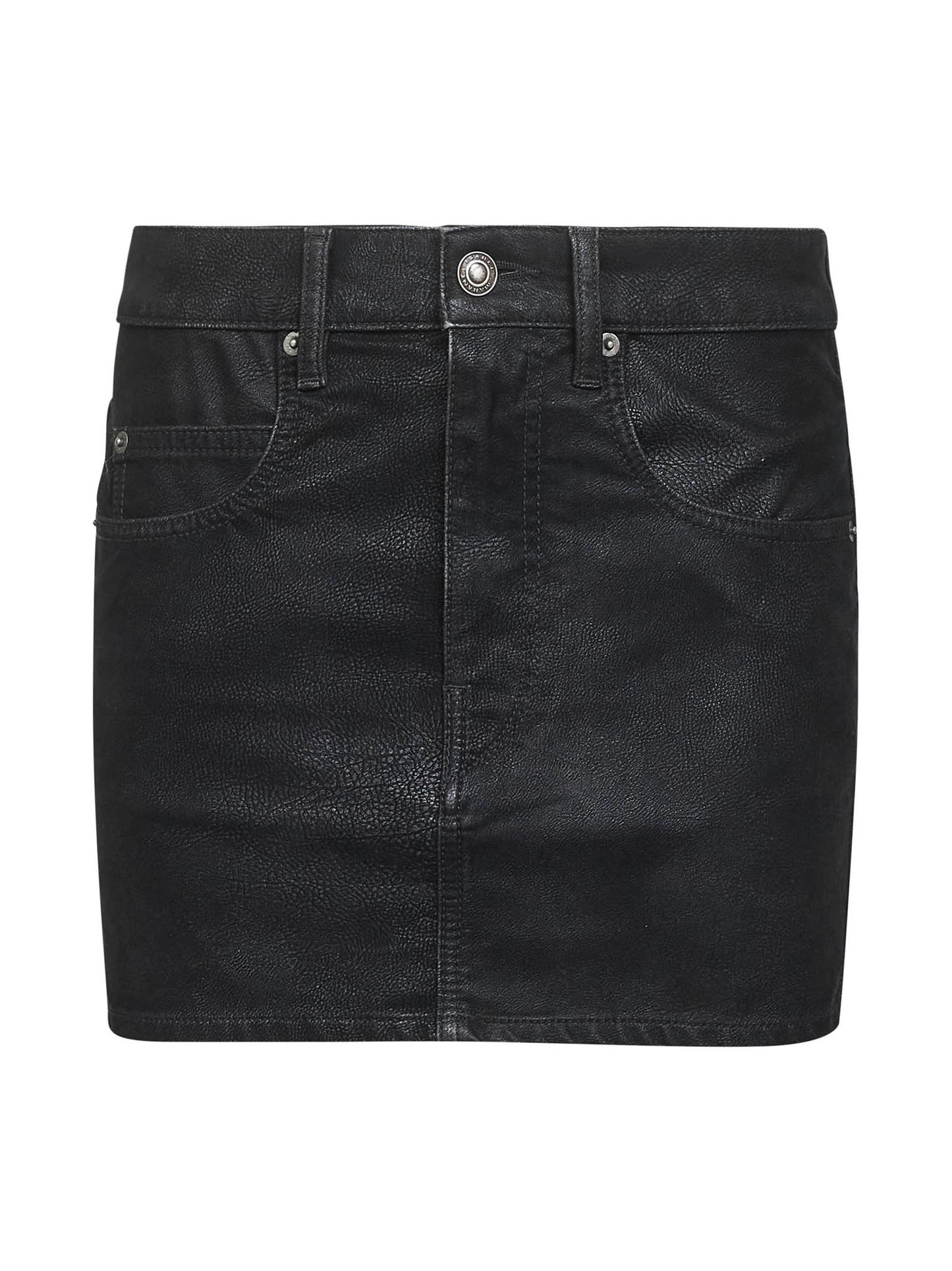 Minigonna Kimmy in ecopelle vintage nera