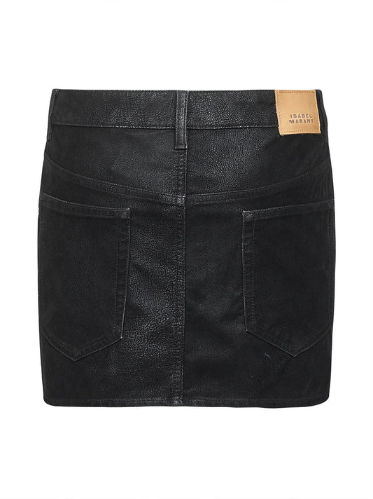 Minigonna Kimmy in ecopelle vintage nera