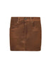 Minigonna Kimmy in ecopelle vintage tabacco