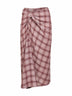 Gonna midi Nicole in cotone a quadri rosa