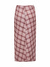 Gonna midi Nicole in cotone a quadri rosa