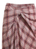 Gonna midi Nicole in cotone a quadri rosa