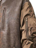 Cappotto Evina in ecopelle e nylon satinato marrone