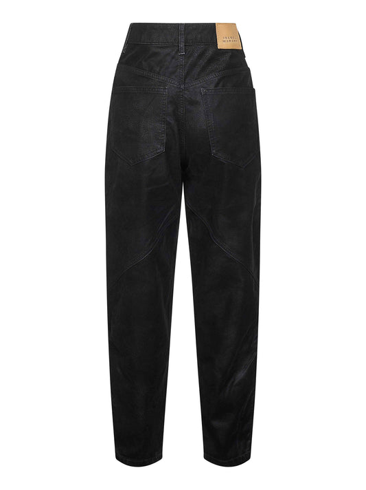 Pantaloni Kelvina in ecopelle vintage nera